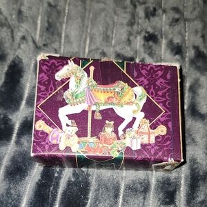 Purple Carousel Horse Fan Pull